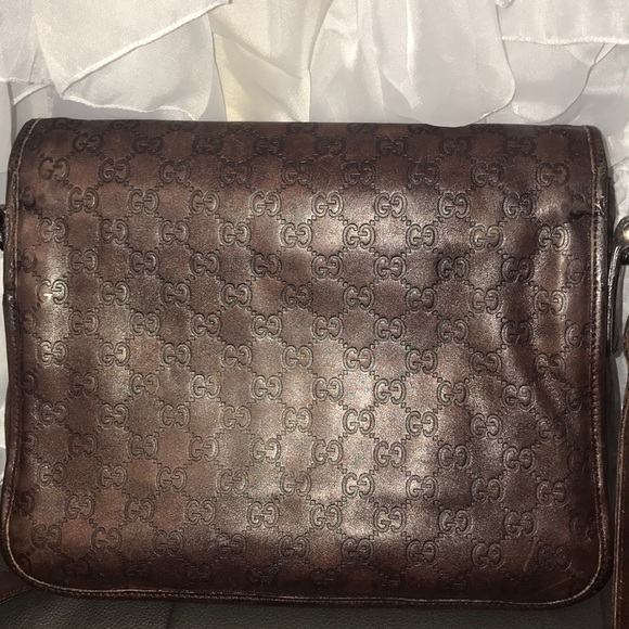 Sold!!!!! PreOwned DarkBrown GG Guccissima Leather - Picture 9 of 14